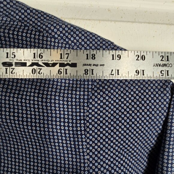 Rodd & Gunn Button Up Long Sleeve Large Men's Shirt Blue Geometric Woven in Ital - Picture 5 of 7
